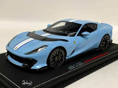 1/18 BBR Ferrari 812 Competizione Gloss Azzuro La Plata 48 pieces P18207F - Image 1 of 4