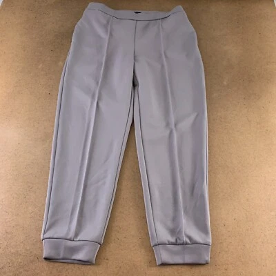 Pantalones de chándal de buceo Ashley Stewart para mujer talla 14/16 plateados pierna pintuck nuevos *defecto Foto 1 de 4