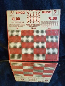 Vtg Bingo 5 Cent Gambling Punch Board Un-Punched 16 ways to win unused 1.00 - Picture 1 of 5