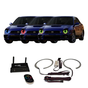 RGB Multi Color WIFI Headlight Halo kit for Subaru Impreza 02-03 - Picture 1 of 6