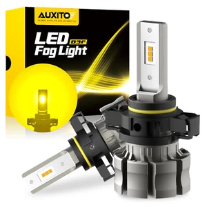 Pair AUXITO 5202 LED Fog Light Bulbs 3000K Ultra Yellow 6000LM Conversion Kit US - Picture 1 of 29
