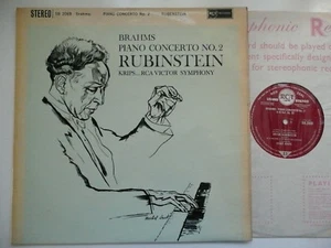 RUBINSTEIN PLAYS BRAHMS PIANO CONCERTO NO 2 RCA VICTOR SO KRIPS RCA SB 2069 - Picture 1 of 3
