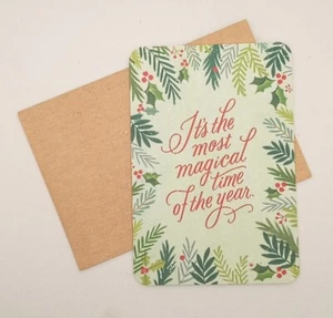 Hallmark Christmas Cards Holly Design Magical Time of the Year - Bild 1 von 6