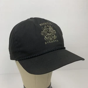 RARE VINTAGE Whistling Straits Golf Hat Cap Black Made in USA Rope Embroidered - Picture 1 of 9