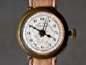 Antique Military Pilot Wrist Watch Nobilitas Chronometre WW1 Pilots Watch - Picture 1 of 11