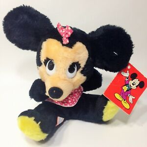 Disney Vintage Minnie Mouse Non Allergenic Stuffed Plush Bean Bag KOREA 7" TAGS