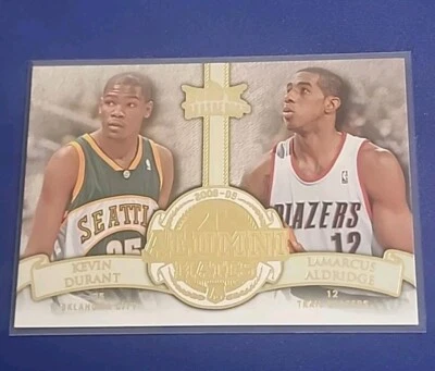 Kevin Durant & LaMarcus Aldridge 08-09 Fleer Hot Prospects- Alumni Mates #AM-15  - Image 1 of 2