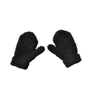 1 Pair Boy Girl Coral Fleece Winter Gloves Soft Plush Warm Kids Knitted Mittens
