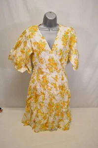 NWT Faithfull The Brand Rooney Wrap Mini Linden Floral Print Dress Size 6 - Picture 1 of 4