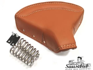 Handarbeit: Comfort Motorrad Solo Springer Sattel Oldschool Harley BMW DKW - Picture 1 of 6