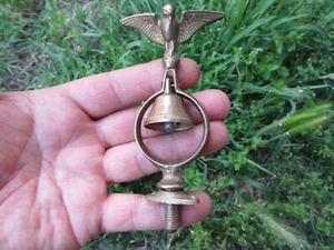 VTG ANTIQUE EAGLE BRASS BRONZE HORSE TERRET BELL SWINGER HORSE HARNESS ORNAMENT - Picture 1 of 9