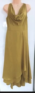 BNWT French Connection Citronelle Alessia Satin Cowl Neck Midi Dress UK 10 - Picture 1 of 7