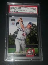 2009 U.D. USA Baseball #USA-8 Bryce Harper USA Star Prospects PSA 9 Mint