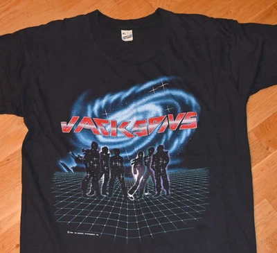 *1984 THE JACKSONS* vtg original 80's Concert Tour tee shirt L/XL Michael 5 Five - Image 1 of 4