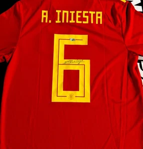 Andres Iniesta Signed Jersey Adidas Authentic Spain Fanatics Certified - Picture 1 of 2