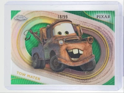 TOW MATER 2025 TOPPS CHROME DISNEY PIXAR GREEN REFRACTOR B /99 Q2091 - Bild 1 von 2