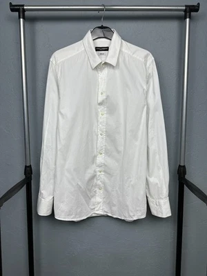Camisa Dolce & Gabbana Dorada Para Hombre Manga Larga Blanca Talla L Foto 1 de 4
