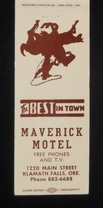60er Jahre? Maverick Motel kostenlose Telefone und TV 1220 Main Street Klamath Falls ODER MB - Bild 1 von 2