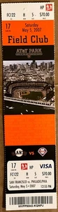 BARRY BONDS HOMERUN #744 MAY 5, 2007  TICKET - Picture 1 of 2
