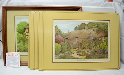 Cabañas inglesas imperiales. 4 colchonetas y bandeja para servir nuevas en caja Foto 1 de 4