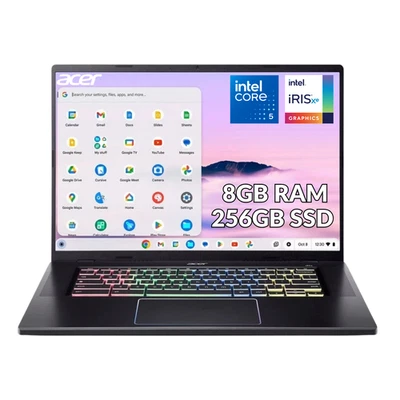 Acer 16" Chromebook Plus 516 Gaming Intel i5 120U 8GB RAM 256GB SSD Reacondicionado Foto 1 de 4