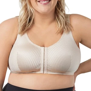 Marlene Front-Closure Wireless Leisure Bra - Comfortable Plus Size Bras For W... - Picture 1 of 9