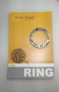 Annie Adams Pewter Bag Ring Shawl Ring Textured Round Lead‐free RARE NOS - Picture 1 of 6