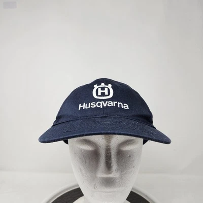 Gorra Husqvarna con correa trasera azul marino bordada logotipo para hombre ropa de trabajo al aire libre Foto 1 de 4