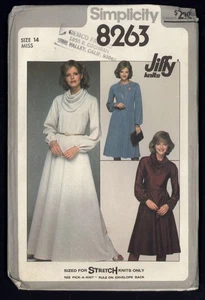 SIMPLICITY Pattern No # 8263 * MISSES' Jiffy DRESS strech fabric SIZE 14 uncut - Picture 1 of 4