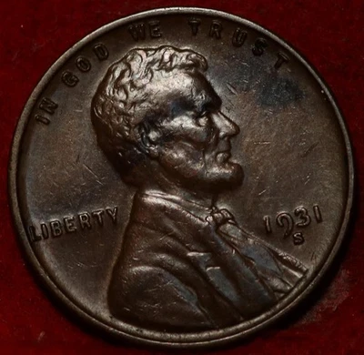 1931-S San Francisco Mint Copper Lincoln Wheat Cent - Image 1 of 2