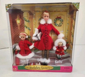Barbie Holiday Sisters Geschenkset Stacie Barbie Kelly 1999 Mattel 23617 BRANDNEU! - Bild 1 von 18