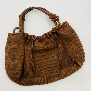 Nancy Gonzalez Hobo Bag Crocodile Knotted Suede - Bild 1 von 8