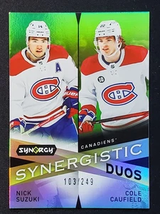 2022-23 Upper Deck Synergistic Duos Star-Star - Verde #SD-5 Nick Suzuki - Imagen 1 de 3