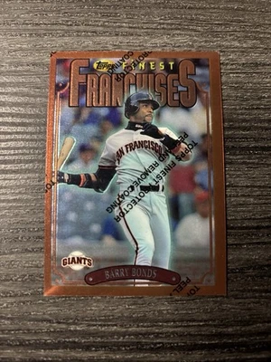 1996 Topps Finest Barry Bonds Franchises w/ Coating #240 Giants Pirates - Image 1 of 2