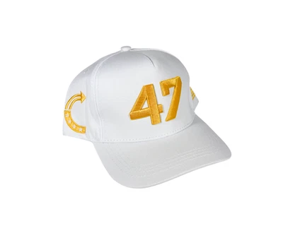 Charlie Kirk 47 Sombrero Oro Blanco TPUSA Punto de Inversión EE. UU. Gorra Ajustable EE. UU. MAGA Foto 1 de 4