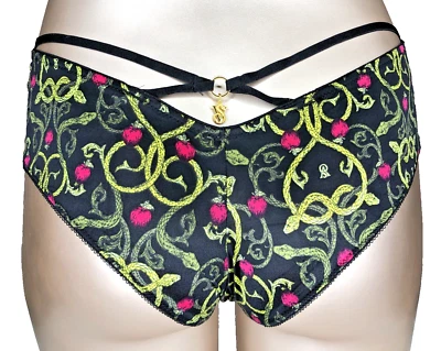 Victoria's Secret Very Sexy NWT XL Black Strappy Cheeky Panty Charm Snake - Image 1 of 4