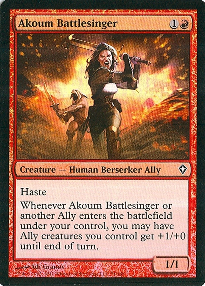 MTG - Worldwake - Akoum Battlesinger - Foil - NM - Image 1 of 1