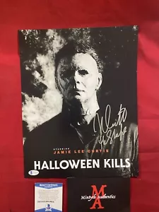 NICK CASTLE FOTO AUTOGRAFATA FIRMATA 11x14! HALLOWEEN MICHAEL MYERS! BECKETT COA - Foto 1 di 4