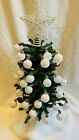 Bundle 20” Christmas Tree Artificial/WhiteRed Ornament/Start Topper/Skirt/lights