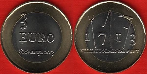 Slovenia 3 euro 2013 "Tolmin Peasant Revolt" BiMetallic coin UNC - Picture 1 of 1