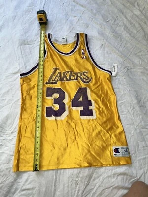 CAMISETA NBA RARA VINTAGE CAMPEONA LA LAKERS Shaquille O'Neal talla 48 contenedor mediano c Foto 1 de 4
