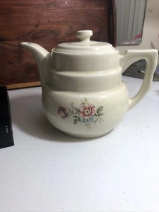 Hall China Rounded Terrace Rambling Rose Drip-o-lator Coffee Pot Vintage Teapot - Picture 1 of 12