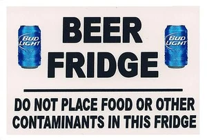 FUNNY BEER BUD LIGHT CANS #1 REFRIGERATOR LOCKER MAGNET MAN CAVE GAG GIFT FRIDGE - Picture 1 of 1