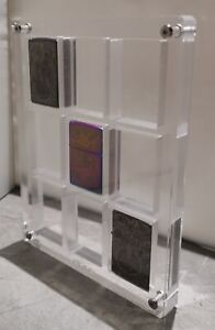 9 Grids Crystal Acrylic Display Frame Storage Case For Zippo Lighters