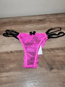 Mutandine molto sexy rosa nero lingerie brasiliana taglia XL - Foto 1 di 10