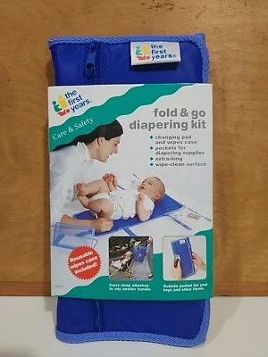VTG 2000 New Fold & Go Diapering Kit by The First Years Pockets Pad & Wipes Case - Image 1 of 4