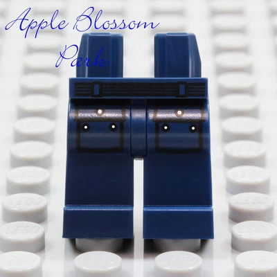 NEW Lego Minifig Dark BLUE POCKET JEAN LEGS - Police Minifigure Belt Pants Lower - Image 1 of 3