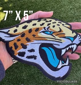Jacksonville Jaguars BIGGEST 7” Patch Iron On Embroidered US SELLER - Picture 1 of 3