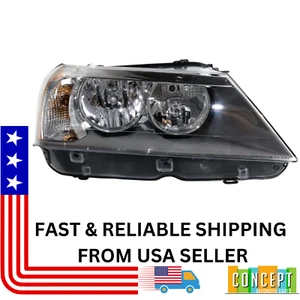For BMW X3 2011-2014 Headlight Black Housing Halogen Right Side BM2503170 | DOT - Picture 1 of 11