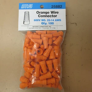 Mars (100 Stück) orange Drahtverbinder; Twist-On 600V 22-14 AWG 25882 - Bild 1 von 2